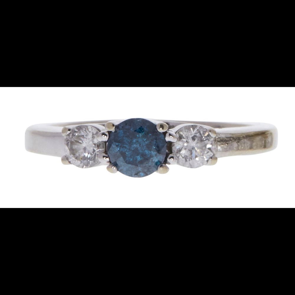 Blue diamond ring
